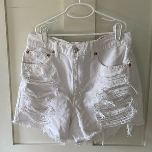 American Eagle distressed jean shorts